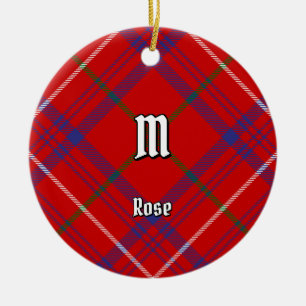 Clan Rose Tartan Keramik Ornament