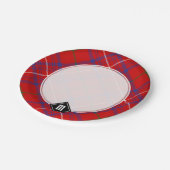 Clan Rose Tartan Pappteller (Schrägansicht)