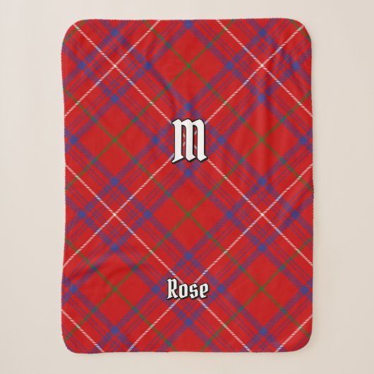 Clan Rose Tartan Sherpadecke (Vorderseite)
