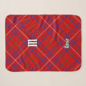 Clan Rose Tartan Sherpadecke (Vorderseite (Horizontal))