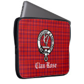 Clan Rose Wappen Abzeichen & Tartan Laptopschutzhülle (Vorne Rechts)