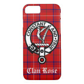 Clan Rose Wappen Abzeichen und Tartan Case-Mate iPhone Hülle (Rückseite)