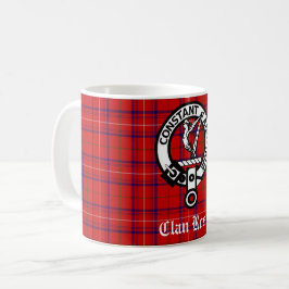 Clan Rose Wappen Abzeichen und Tartan Kaffeetasse