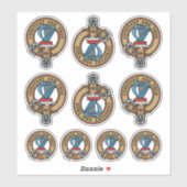 Clan Rose Wappen Sticker Set (Blatt)