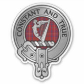Clan Rose Wappen & Tartan Aufkleber (Vorderseite)