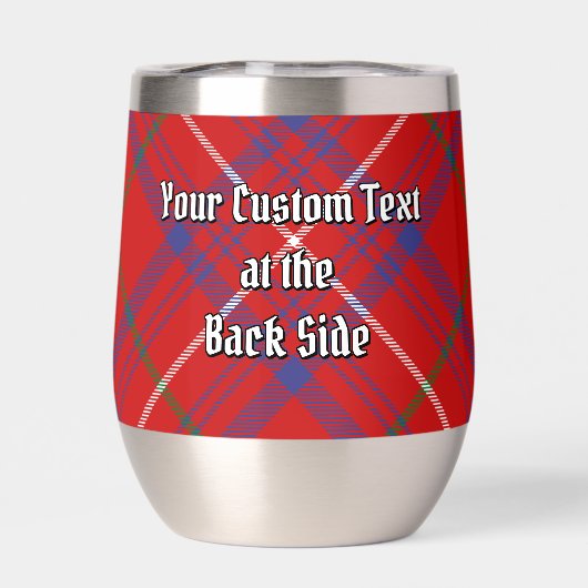 Clan Rose Wappen über Tartan (Rückseite)