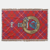 Clan Rose-Wappen über Tartan Decke (Vorderseite)