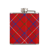 Clan Rose Wappen über Tartan Flachmann (Rückseite)