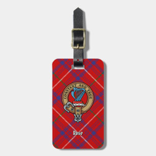 Clan Rose Wappen über Tartan Gepäckanhänger