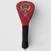 Clan Rose Wappen über Tartan Golf Headcover (Vorderseite)