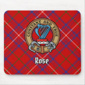 Clan Rose Wappen über Tartan Mousepad (Vorne)