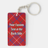 Clan Rose Wappen über Tartan Schlüsselanhänger (Rückseite)