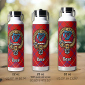 Clan Rose Wappen über Tartan Thermobecher