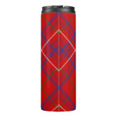 Clan Rose Wappen über Tartan Thermosbecher (Rückseite)