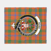 Clan Ross Ancient Tartan Kariert Fleecedecke (Vorderseite (Horizontal))