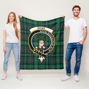 Clan Ross Jagd Modern Tartan Kariert Fleecedecke
