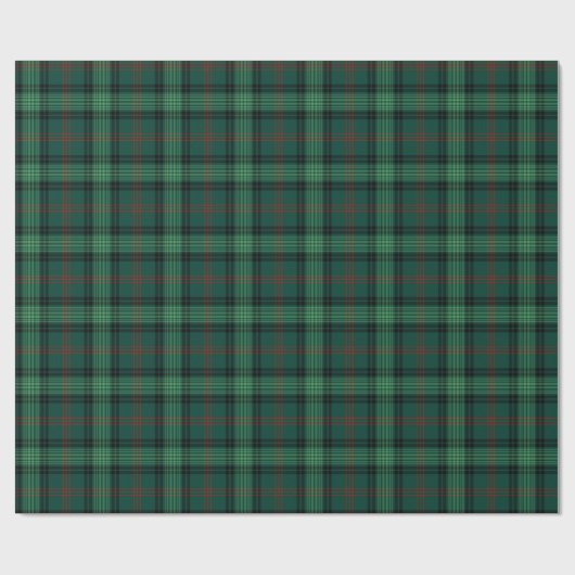 Clan Ross Jagd Tartan Green Kariert Geschenkpapier (Flach)