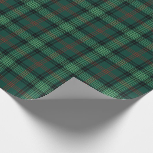Clan Ross Jagd Tartan Green Kariert Geschenkpapier (Ecke)