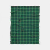 Clan Ross Jagd Tartan Green Kariertes Muster Fleecedecke (Vorderseite)