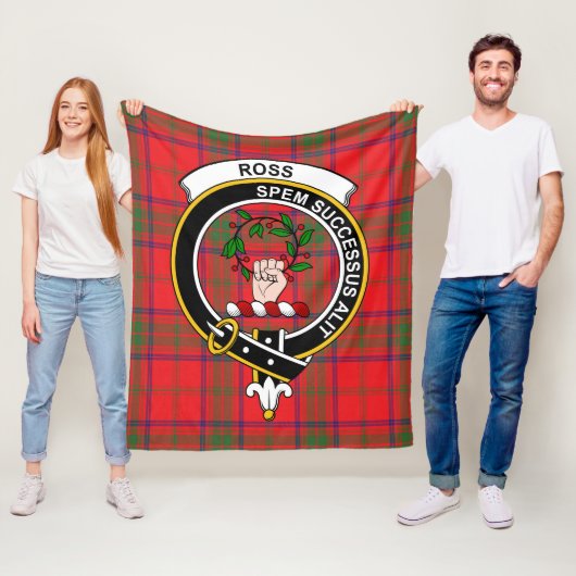 Clan Ross Modern Tartan Kariert Fleecedecke (Beispiel)