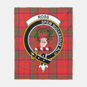 Clan Ross Modern Tartan Kariert Fleecedecke (Vorderseite)
