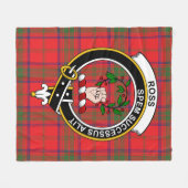 Clan Ross Modern Tartan Kariert Fleecedecke (Vorderseite (Horizontal))