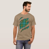 Clan Ross Tartan Karierte Wirkungen T-Shirt (Vorne ganz)