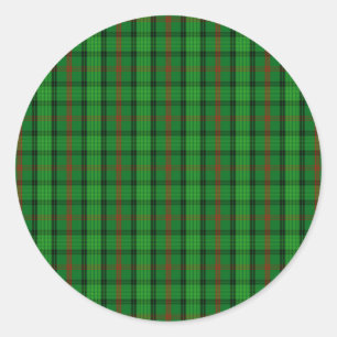 Clan Ross Tartan Runder Aufkleber