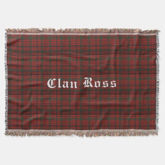 Clan Ross Tartan Throw Blanket Decke (Vorderseite)