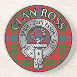 Clan Ross Wappen & Tartan Knot Getränkeuntersetzer