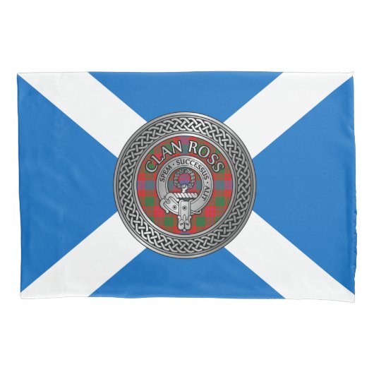 Clan Ross Wappen & Tartan Knot Kissenbezug (Vorderseite)
