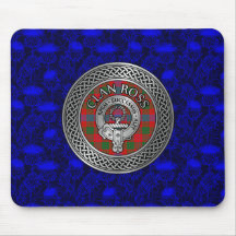 Clan Ross Wappen & Tartan Knot