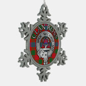 Clan Ross Wappen & Tartan Knot Schneeflocken Zinn-Ornament (Links)