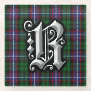 Clan Russell Brief R Monogramm Tartan Glasuntersetzer