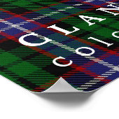 Clan Russell Colors of Scotland Tartan Poster (Ecke)