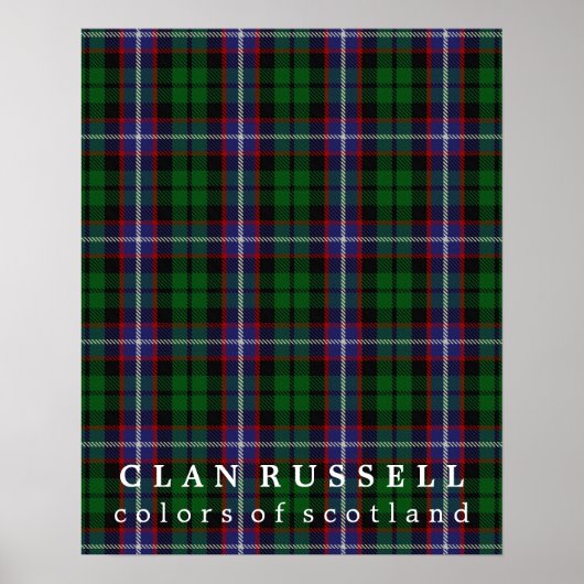 Clan Russell Colors of Scotland Tartan Poster (Vorne)