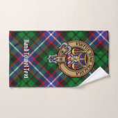 Clan Russell Crest over Tartan Badhandtuch Set (Handtuch)