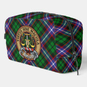 Clan Russell Crest over Tartan Waschbeutel (Rechte Ecke)