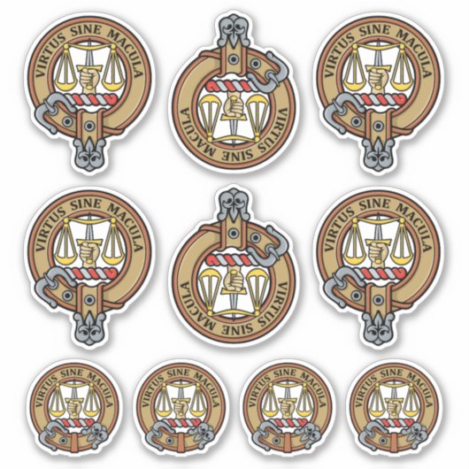 Clan Russell Crest Sticker Set (Vorderseite)