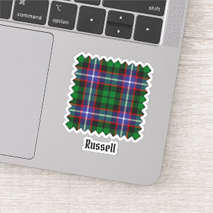 Clan Russell Tartan Aufkleber