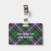 Clan Russell Tartan Ausweis (Rückseite mit Clip)