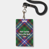 Clan Russell Tartan Ausweis (Rückseite mit Lanyard)