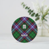 Clan Russell Tartan Einladung (Stehend Vorderseite)