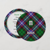 Clan Russell Tartan Einladung (Vorne/Hinten)