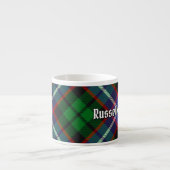 Clan Russell Tartan Espressotasse (Vorderseite)