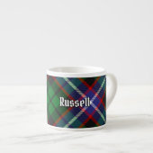 Clan Russell Tartan Espressotasse (Vorderseite Rechts)
