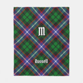 Clan Russell Tartan Fleecedecke (Vorderseite)
