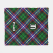 Clan Russell Tartan Fleecedecke (Vorderseite (Horizontal))