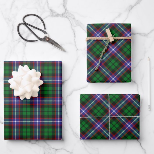 Clan Russell Tartan Geschenkpapier Set (Vorderseite)