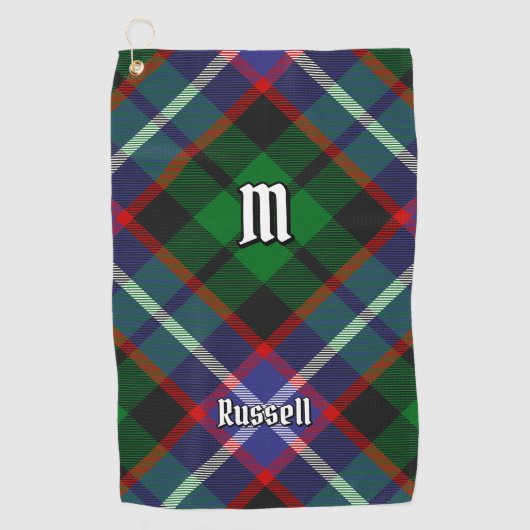 Clan Russell Tartan Golfhandtuch (Vorderseite)